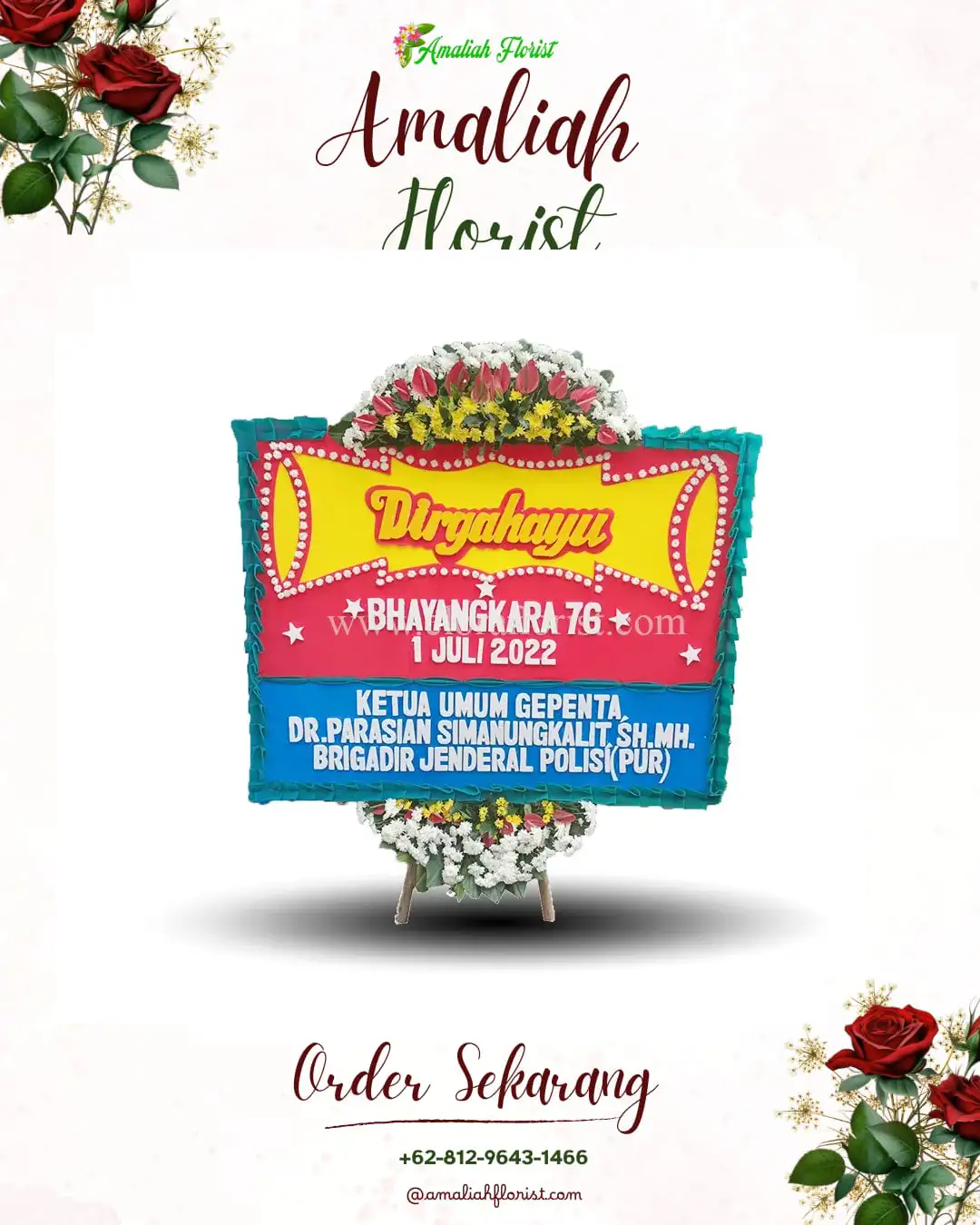 Papan Bunga HUT Ulang Tahun Watugolong
